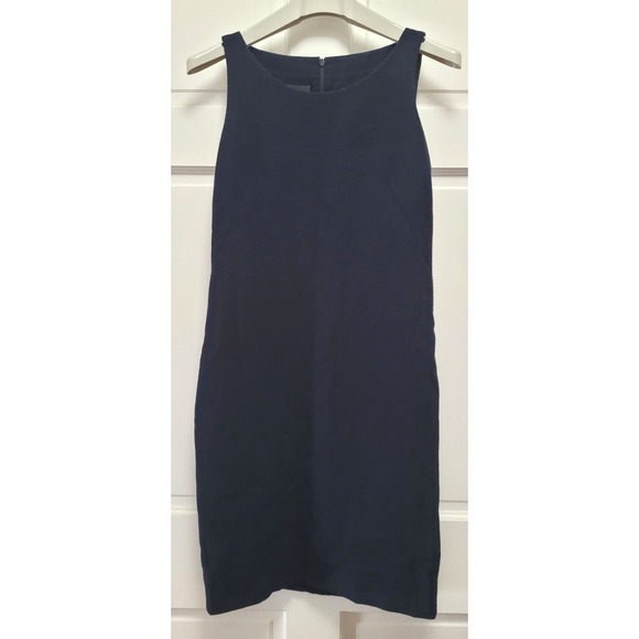 Akris Dresses & Skirts - AKRIS Women's 100% Virgin Wool Sleeveless Sheath Dress - Navy - Size US 4